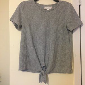 Pink Rose Grey Crop Top
